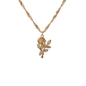 Gold Rose Necklace